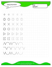 Çizgi Çalışma Sayfaları